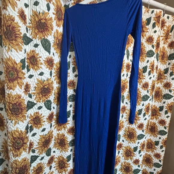 SKIMS Blue Bodycon Long Sleeve Dress - Picture 4 of 4